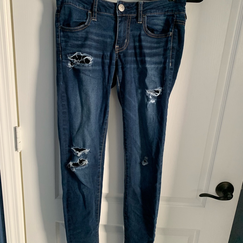 American eagle ripped jeggings